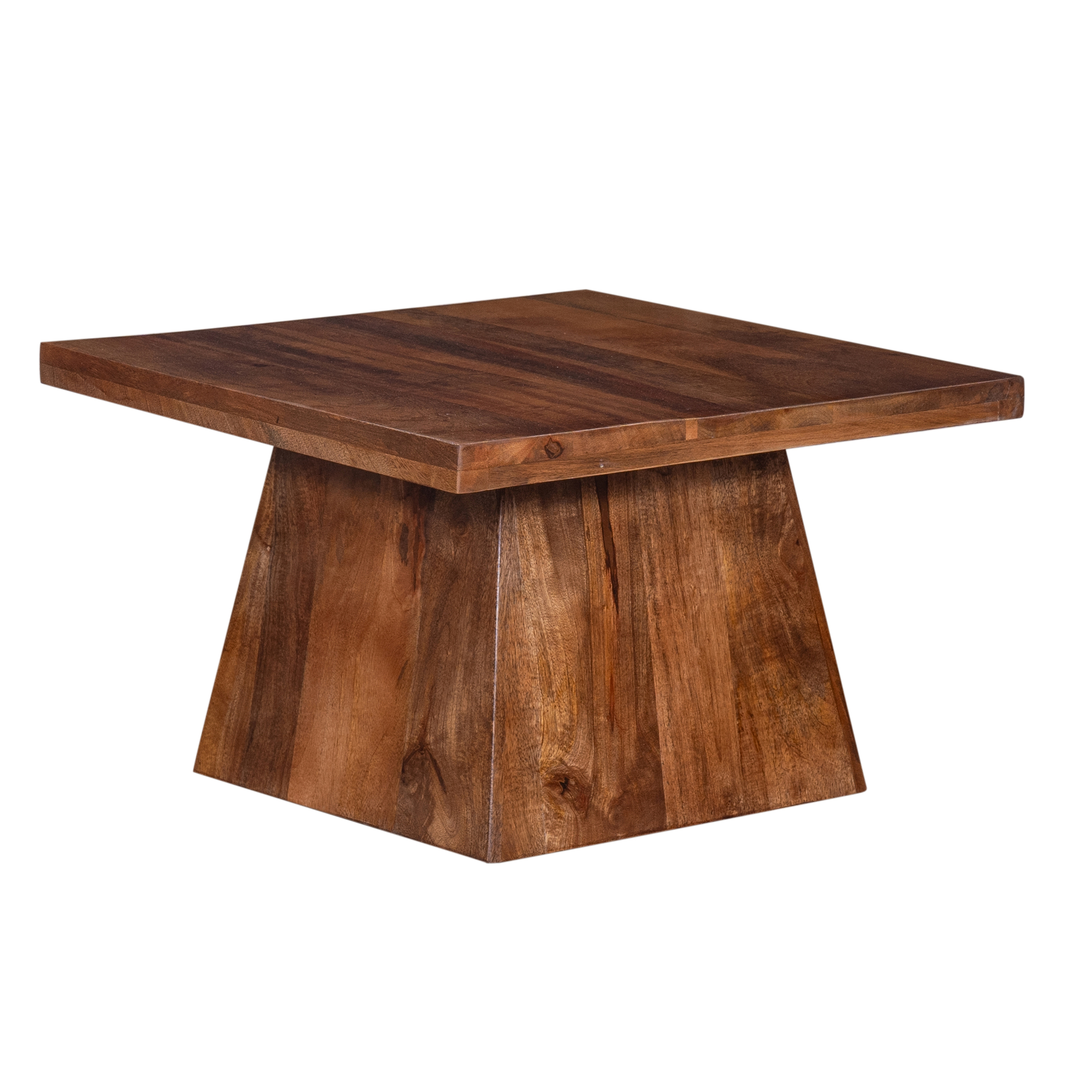 Furnisharp Sheesham Wood Square Coffee Table with Tapered Block Base