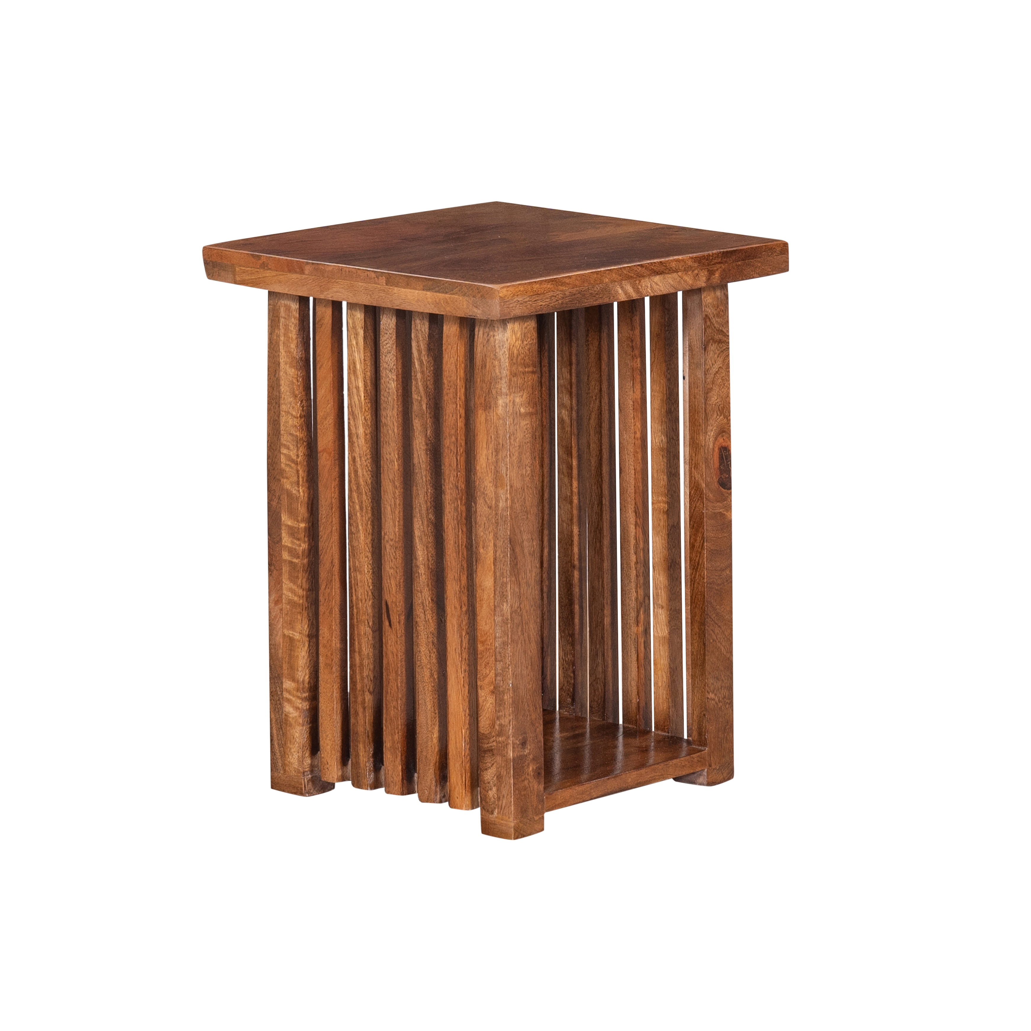 Furnisharp Solid Wood Slatted Bedside Table