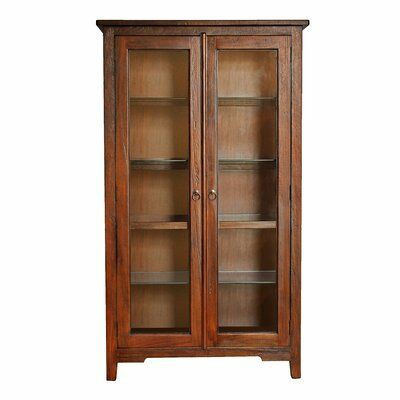 Furnisharp Wooden Display Cabinet with Glass Doors