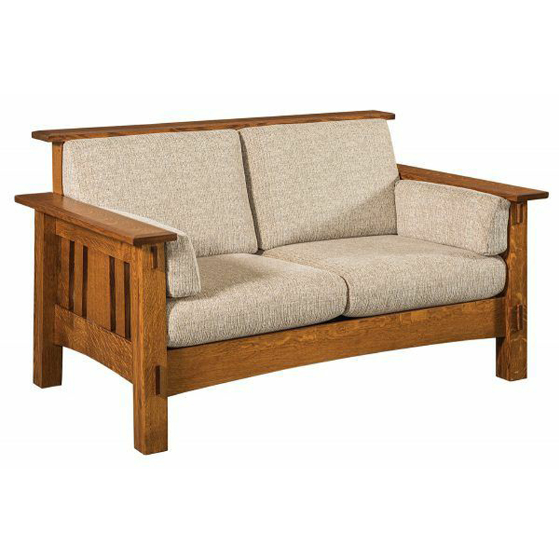 Furnisharp Solid Wood Mission-Style Loveseat
