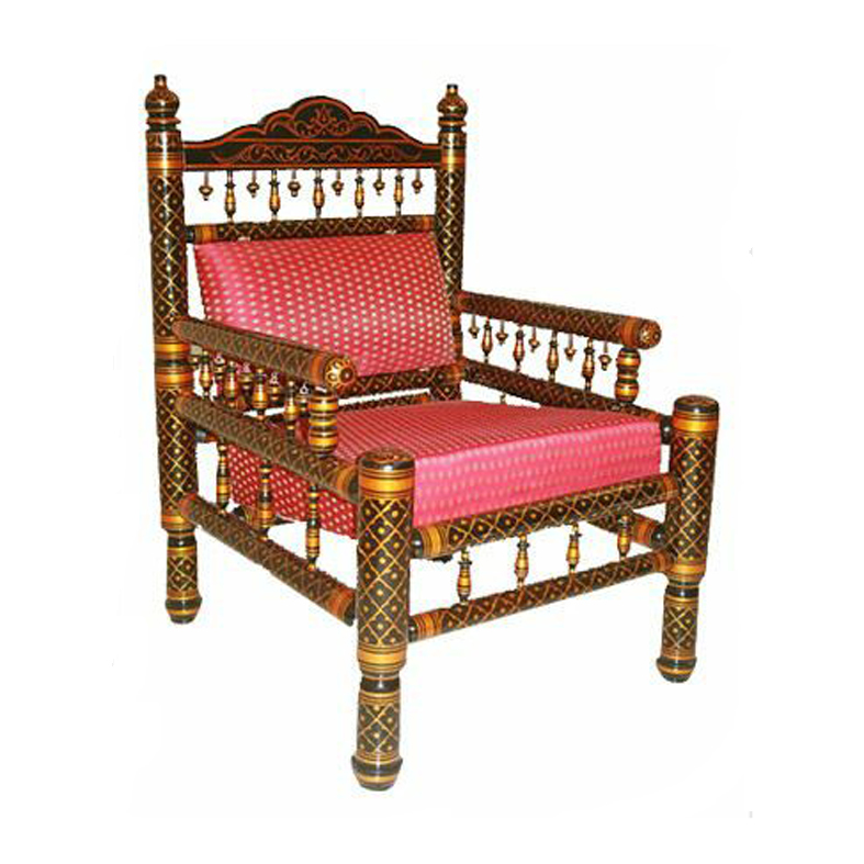 Furnisharp Handcrafted Traditional Wooden Accent Chair