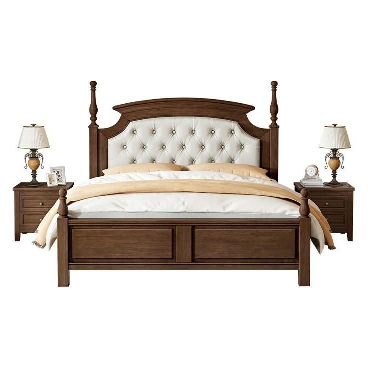 Furnisharp Button-Tufted Upholstered Headboard Bed