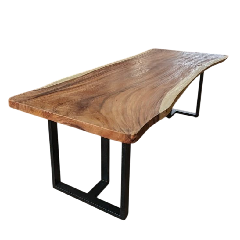 Furnisharp Live Edge Industrial Wooden Dining Table