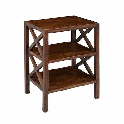 Furnisharp X-Side Open Shelf Wooden Side Table
