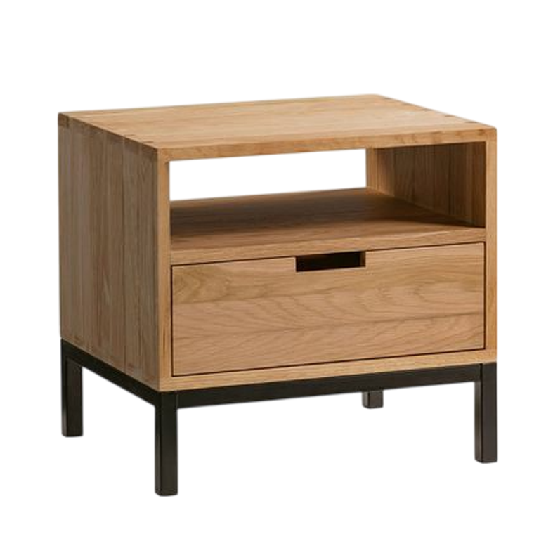 Furnisharp Minimalist Wooden Side Table with Drawer